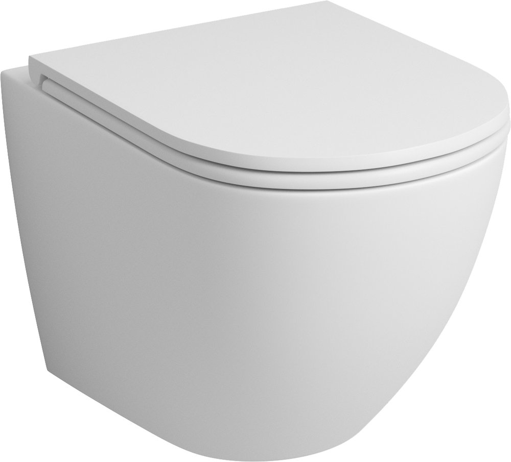 Унитаз подвесной Grossman Tornado GR-4455MSQ безободковый, белый матовый